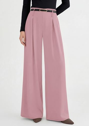 PRETTYGARDEN Womens Wide Leg Dress Pants Flowy Trousers
