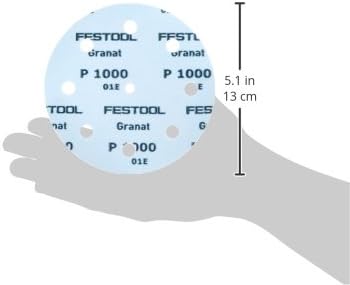 Festool Granat 5-Inch (125mm) Diameter Abrasive Sanding Discs, 50-Pack (P1000 Grit, 50, Count)