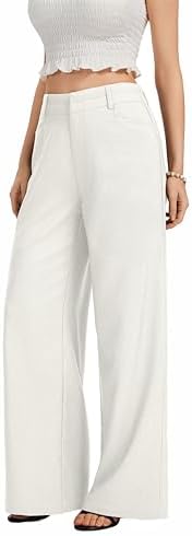 FUNYYZO Wide Leg Dress Pants for Women Work Slacks Business Casual Outfits