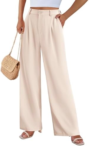 PRETTYGARDEN Women's Flowy Wide Leg Dress Pants