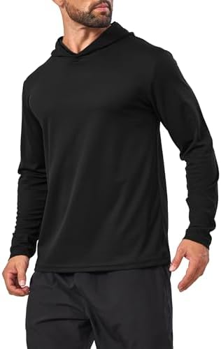 Men’s 5 Pack Sun Protection Long Sleeve Hoodie Rash Guard SPF Lightweight Quick Dry UV Shirts Outdoor Fishing Active Wear