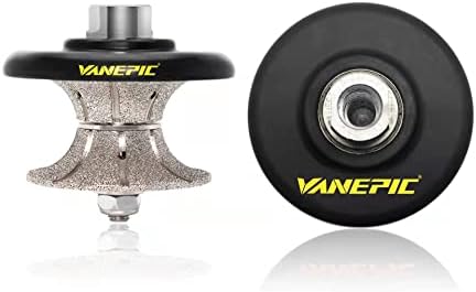 V40 1-1/2 inch Full Bullnose Diamond Hand Profiler Router Bit for Granite Diamond Profile Wheel with 5/8-11 Thread for Granite Concrete Marble Countertop Edge