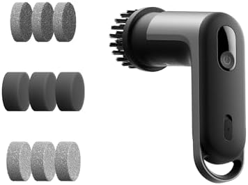 HOTO 9 Pcs Replacement Pads and HOTO Grip™ Cordless Electric Spin Scrubber