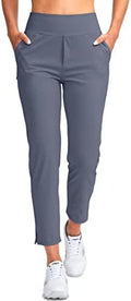 YYV Women's Golf Pants High Waist Stretch Ankle Pants with Pockets
