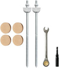 2PCS Newel Post Mounting Kit, Heavy Duty Hidden Newel Post Fastener with Rail Bolt Wrench, Installation Kit Staircase Newel Posts for Wooden Stair Railing, Deck Baluster