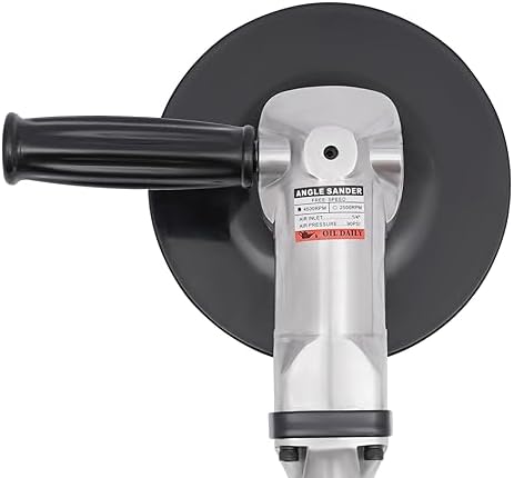 7inch Pneumatic Sander Pneumatic Polisher With 4500rpm & M16 Spindle Thread & Sub-Handle & 12.36ft3/Min Electric Sander Air Polisher for Homes, Car Shops, Repair Shops