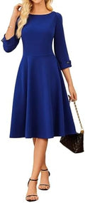 GRACE KARIN Work Dresses for Women Fit and Flare Midi Dress