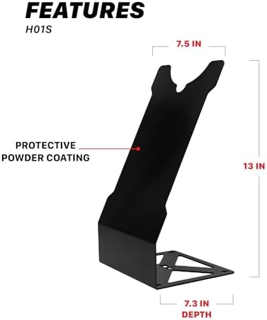Maxshine Universal Polisher Stand - Single Station Display Holder – Holds Any Polisher, Buffer or Grinder – Freestanding or Mount to Workbench – Powder-Coated Metal, Space-Saving (Logo)