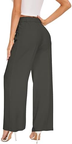 KICZOY Women Casual Wide Leg Dress Pants High Waist Lightweight Flowy Pants