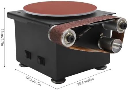 Belt and Disc Sander, Adjustable Speed, Multi-Purpose Combination Bench Sander for Grinding and Sanding Wood,Versatile for DIY & Professional Applications