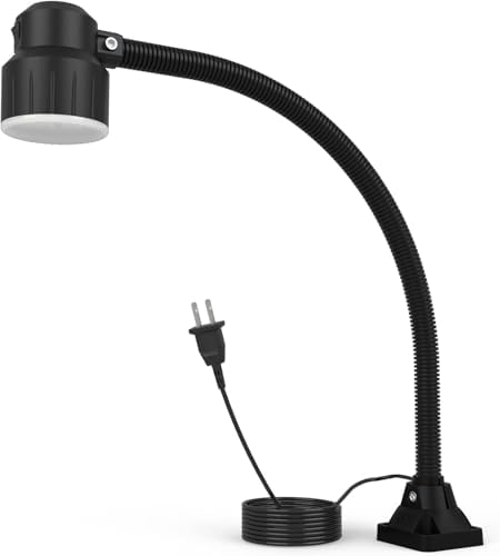 LED Work Light, 20in Flexible Gooseneck Lamp with 35LEDs, 1200 Lumen Machine Light for Lathe CNC illing Drill Press Sewing Machine IndustrialLighting,120V