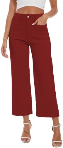 Wide Leg Jeans for Women Trendy High Waisted Flare Jeans Cropped Pants Stretchy Baggy