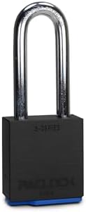 PACLOCK's 3-Series Padlock, Standard Rekeyable (SR), 3/8" Diameter Hard. Stainless Steel Shackle, 2-1/2" Tall, Keyed Differently w/ 2 Keys, Black