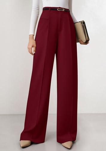 PRETTYGARDEN Women's Tailored Wide Leg Work Dress Pants