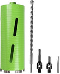 4 1/4 Inch Dry Core Drill Bit with Pilot Bit and 2 Pcs Adapters