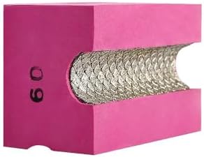 Concave Electroplated Diamond Sanding Block, 60 Grit Curved Polishing Pad for Grinding Trimming Granite Marble Glass Stone Tile Wood (1 Piece)