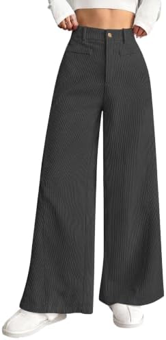 PRETTYGARDEN Women's High Waisted Corduroy Pants Casual