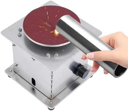 6000RPM Mini Disc Sander, 4 inch Electric Small Sanding Disc Machine with Forward and Reverse Function DIY Benchtop Sanding Polishing Grinding Machine for Wood, Metal, Stone, and Scissors Sanding