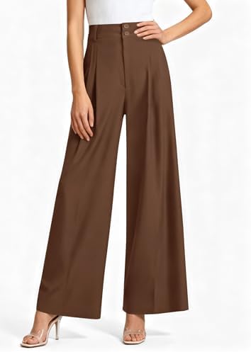 PRETTYGARDEN Women's High Waisted Wide Leg Dress Pants