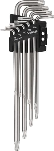 VESSEL Ball End TORX L-Key Wrench 9PC. Set No.8509BTXU