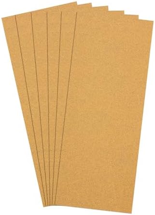 6 Pcs 100 Grit Sandpaper 3.6 x 9 Inch Sand Paper Alumina Gold