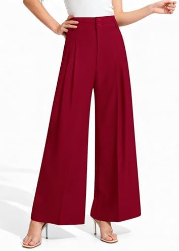 PRETTYGARDEN Women's High Waisted Wide Leg Dress Pants