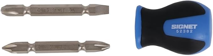 SIGNET 52382 Stabilizer Soft Grip Screwdriver Set, Replaceable Type