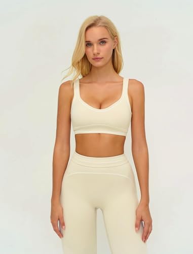 ABOCIW Two Piece Workout Sets for Women Racerback Tank Top Matching High Waist Wide Leg Yoga Pants Pilates Outfits