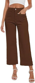 Wide Leg Jeans for Women Trendy High Waisted Flare Jeans Cropped Pants Stretchy Baggy