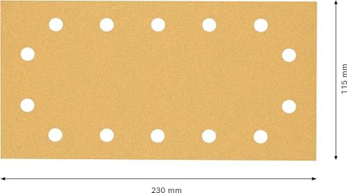 Bosch Professional 50x Expert C470 Sandpaper (for Hardwood, Paint on Wood, 115x230 mm, Grit 80, Accessories Orbital Sander)