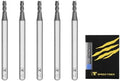 SPEED TIGER Micrograin Carbide Square End Mill - 4 Flute - ISE3/32 4T (5 Pieces, 3/32") - for Milling Alloy Steels, Hardened Steel, Metal & More – Mill Bits Sets for DIYers & Professionals