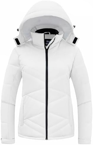 Skieer Women's Waterproof Ski Jacket Warm Snow Winter Coat Hooded Raincoat