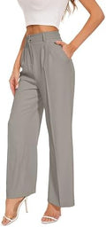 FUNYYZO Wide Leg Dress Pants for Women Work Slacks Business Casual Outfits