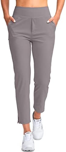 YYV Women's Golf Pants High Waist Stretch Ankle Pants with Pockets