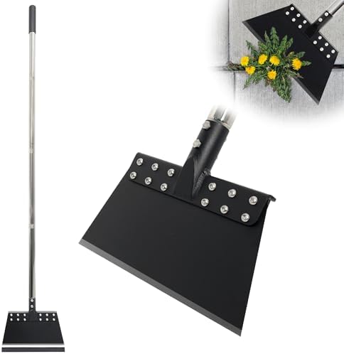 Weed Scraper 65 Inch Garden Flat Shovel with 11in Spring Steel Blade