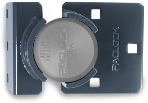 PACLOCK's UCS-7A/779 Hasp and Puck Combo Kit, High Performance 6-Pin Cylinder, One Lock Keyed to a Number U-Pick! w/ 2 Keys, Silver Anodized Aluminum, Double Coated Grey Hasp