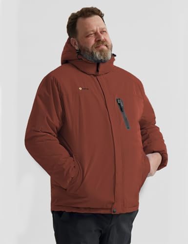 GEMYSE Men's Winter Ski Jacket Waterproof Snow Coat with Detachable Hood