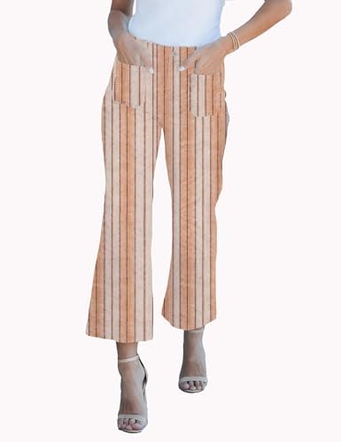 Wide Leg Jeans for Women Trendy High Waisted Flare Jeans Cropped Pants Stretchy Baggy