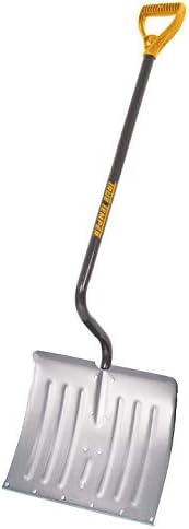 True Temper 1641200 Aluminum Snow Shovel with Ergonomic D-Grip Steel Handle 18 Inch