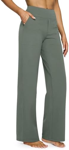 G4Free Yoga Pants for Women Wide Leg Pants with Pockets High Waisted