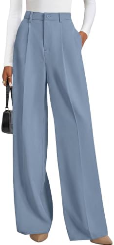 PRETTYGARDEN Women's Flowy Wide Leg Dress Pants