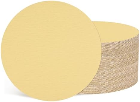 50Pcs Sanding Discs 8-7/8In 100Grit Hook and Loop Sandpapers Yellow