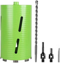 6 Inch Dry Core Drill Bit with Pilot Bit and 2 Pcs Adapters