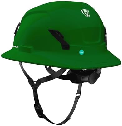 STUDSON SHK-1 Full Brim Safety Helmet Non-Vented: ANSI/ISEA Z89.1 Type II Compliant (R 2019), Lightweight & Breathable, NFC Emergency Contact Chip, One Size, Class E Protection
