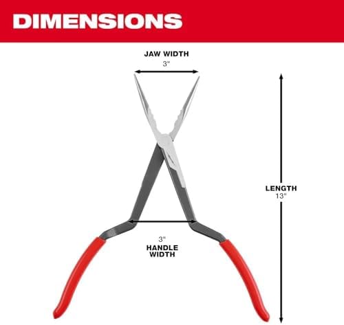48-22-6540 Needle-Nose Pliers for Milwaukee 13" Long Reach Pliers Length 13.15 in Width 2.5 in Height 0.56 in - NEW