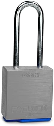 PACLOCK's 1-Series Padlock, UCS, 1/4" Diameter Hard. Stainless Steel Shackle, 2-1/2" Tall, High Performance 6-Pin Cylinder, One Lock Keyed to a Number U-Pick! w/ 2 Keys, Silver