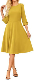 GRACE KARIN Work Dresses for Women Fit and Flare Midi Dress
