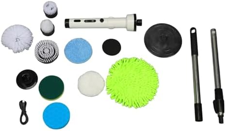 Electric Spin Scrubber, Wireless Cleaning Brush, Powerful and Efficient for Bathroom, Shower and Tiles, Rechargeable with Removable Handle