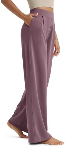 ODODOS Modal Soft Wide Leg Pants for Women High Waist Casual Relaxed Pants with Pockets-27/29"/ 31" Inseam