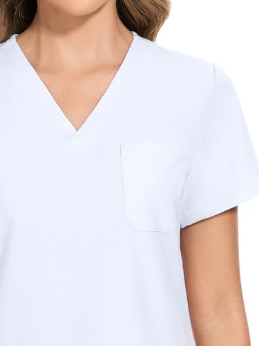COZYFIT Scrubs for Women Set - Stretch V-Neck & Jogger Pant with 9 Pockets